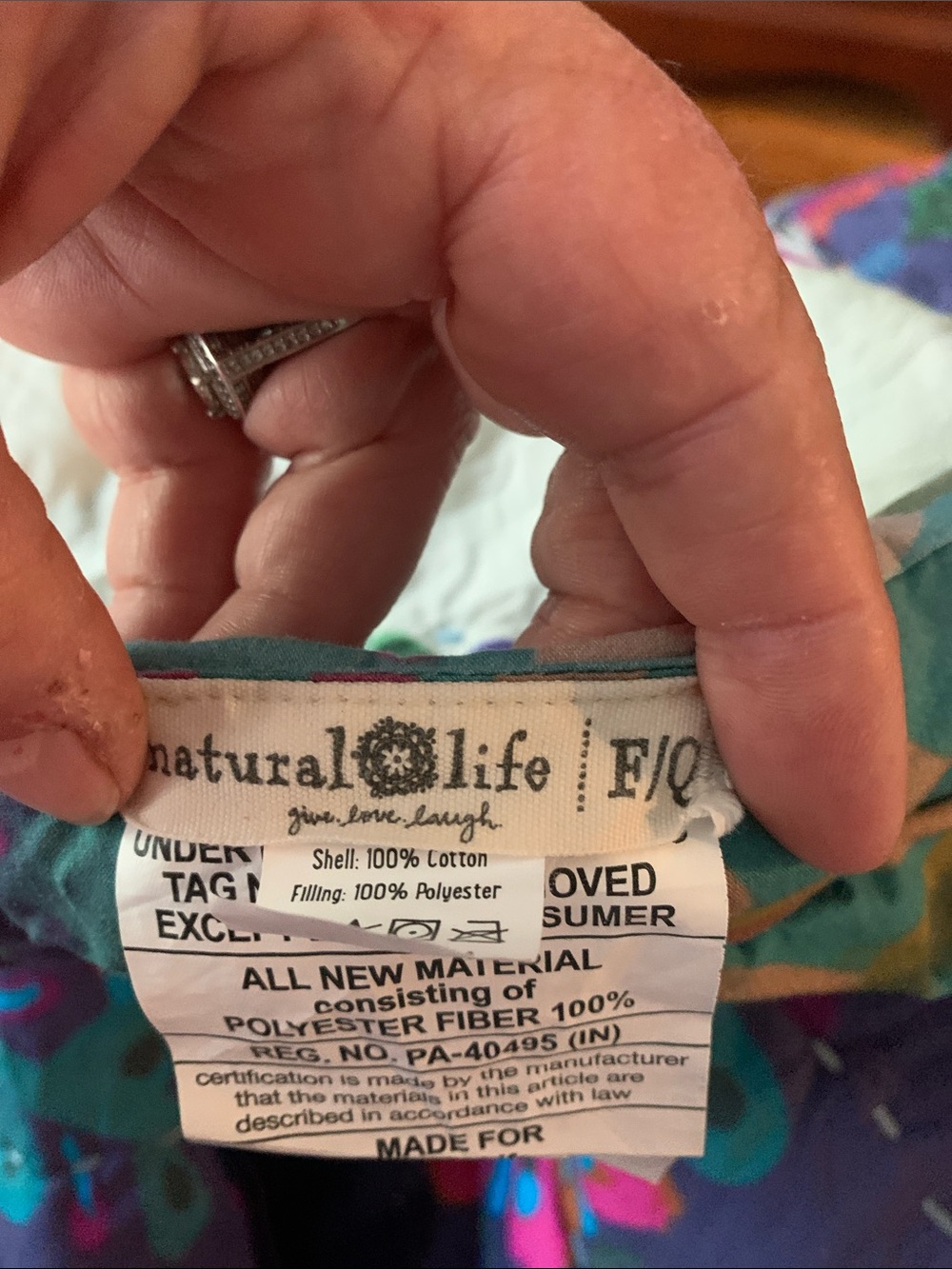Natural Life Vibrant Multicolor Quilted Comforter Set with two shams f/q - Picture 2 of 4
